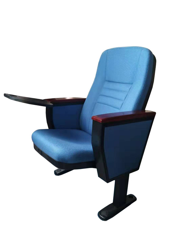 Sillas del auditorio de la cubierta de tela de materia textil, color azul del asiento conmemorativo del estadio